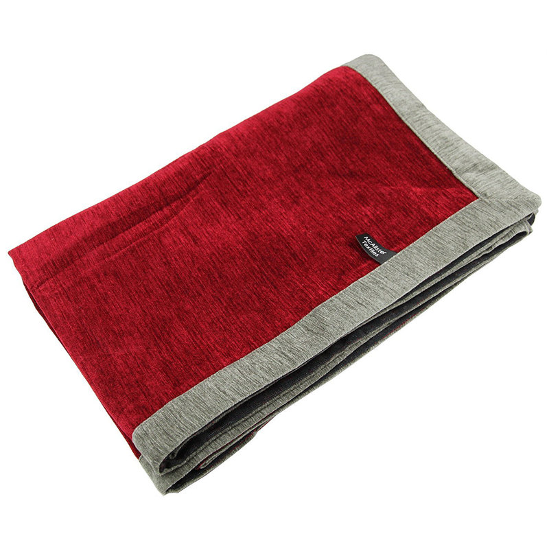 Baccus Throw Blanket, Red/Grey