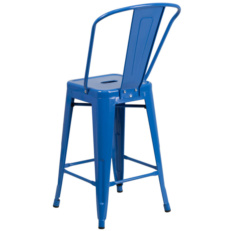 Tabouret de bar 30 po Cazzie, Bleu