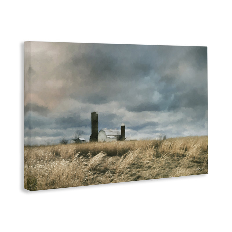 «Cloudy Farmland with Barn Barn», art mural par Lori Deiter, H 24 po x l 36 po