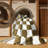 Machine Washable Checkered Beige Area Rug-350475076