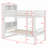 Bunk Bed With Shelves，Shelves Headboard, Safety Guardrails And Ladder, Convertible To 2 Beds