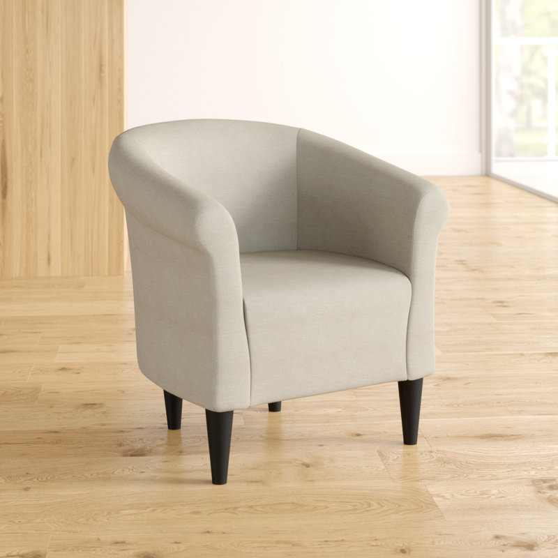 Liam Upholstered Barrel Chair, Toulan Taupe Twill