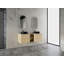 Meuble-lavabo mural 60 po avec lavabo d'art en céramique et 1 tablette de rangement, porte à fermeture en douceur, contreplaqué