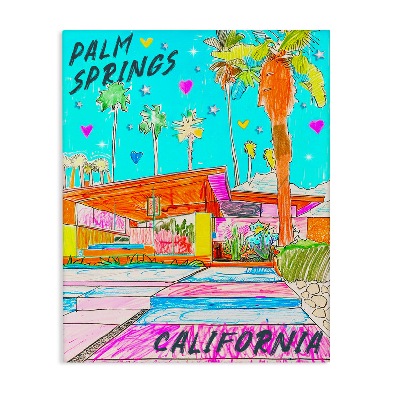 Toile Palm Springs Canyon, design par Jess Stempel, H 20 po x l 16 po