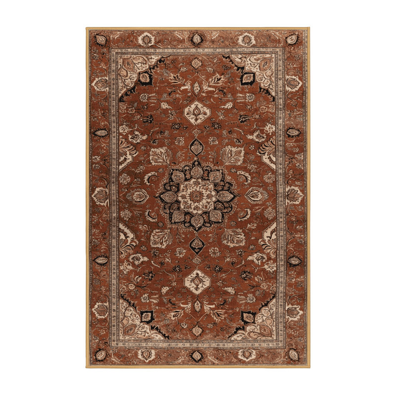 Tapis brun lavable à la machine
