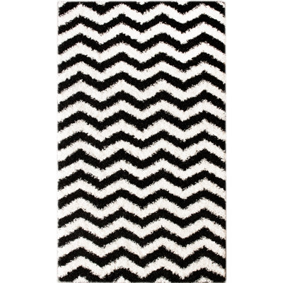 Tapis noir / blanc Aviel