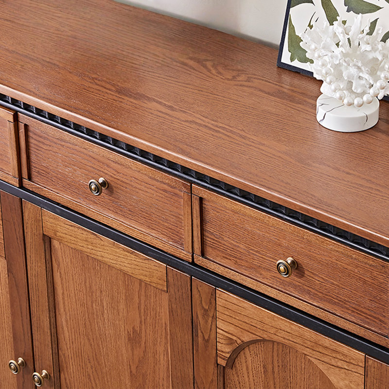 Black&Walnut Solid Wood Shoe Storage Bench