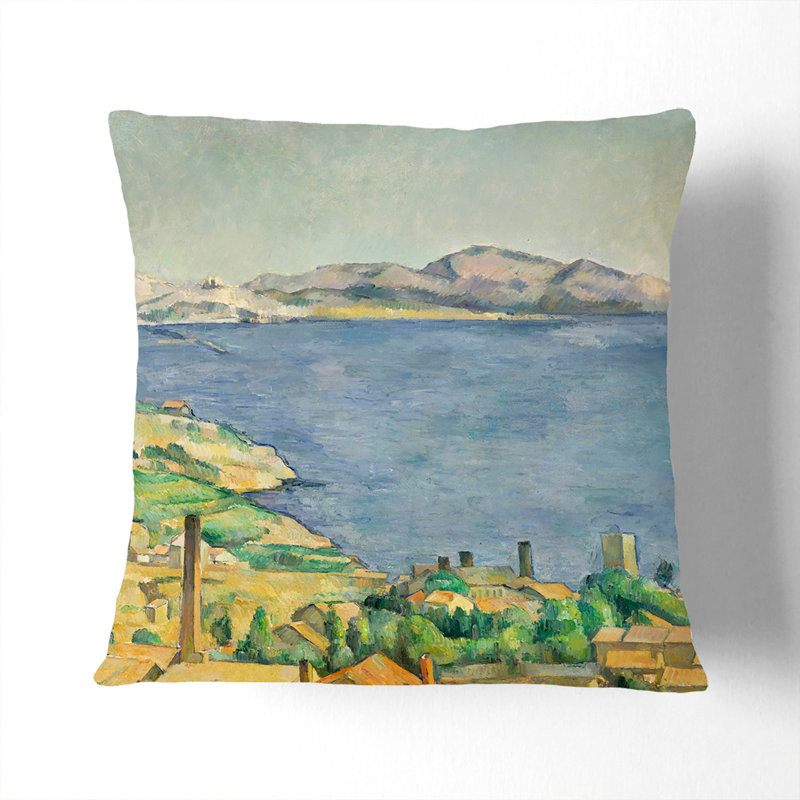 The Gulf Of Marseilles Square Throw Cushion, 55cm H x 55cm W x 20cm D
