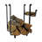 Handcrafted Rectangle Fireplace Log Rack Black