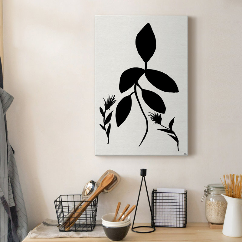 Silhouette Garden I - impression sur toile tendue, H 18 po x l 12 po x P 1 po