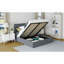 Lit plateforme tapissier avec système de rangement hydraulique-1709364726