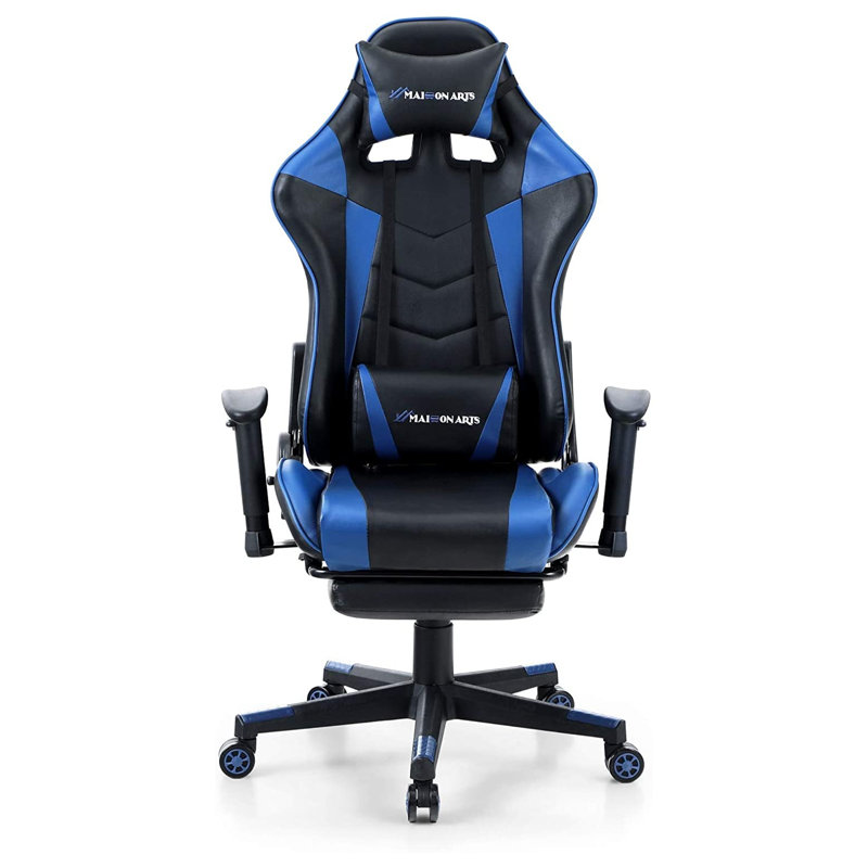 Fauteuil de jeu, Noir / Bleu