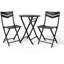 3-Piece Collapsible Patio Bistro Set, Weatherproof Metal Frame Garden Table & 2 Chairs with Stylish Slats & Non-Slip Feet, Space-Saving Outdoor Furniture-1849500640