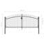 Deshi 150cm H x 300cm W Black Metal Gate