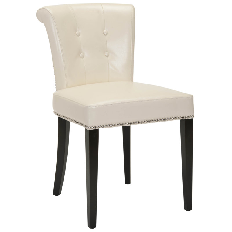 Chaise d'appoint en cuir Arion - crème