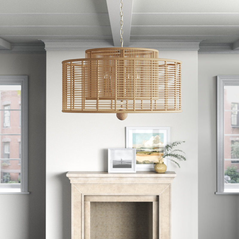 8 - Light Dimmable Drum Chandelier