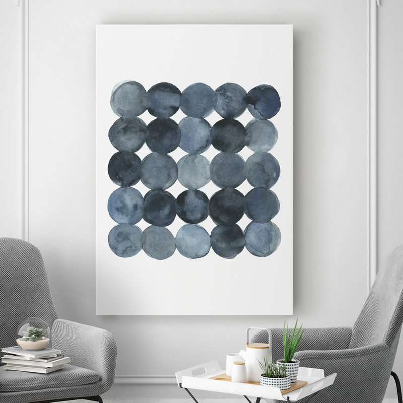 " Blue Gray Density II ", Wrapped Canvas, 32" H x 24" W, No Frame