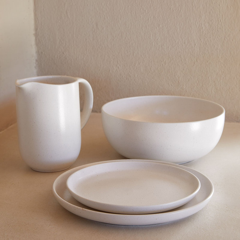 Pacifica White Ceramic 10" Serving Bowl