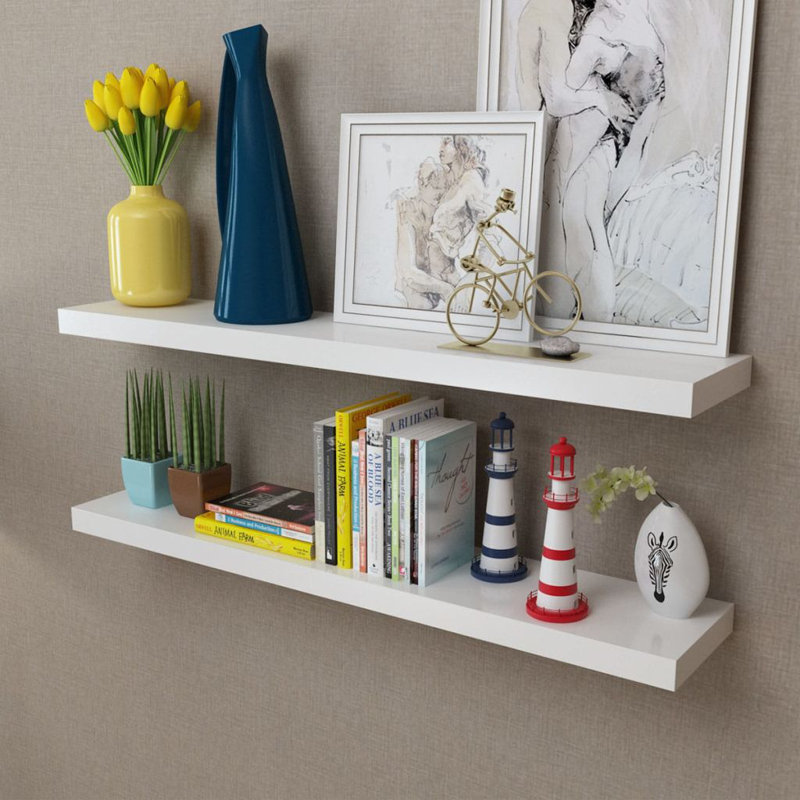 Yesenia Wall Shelves Display Hanging Shelf Storage, 100 cm W
