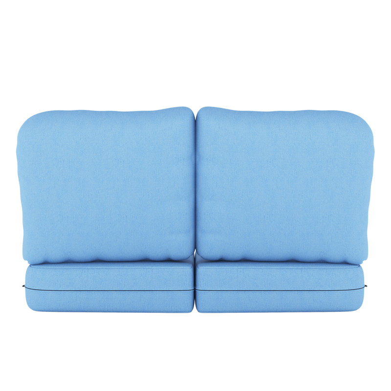 Indoor/Outdoor Sunbrella® Seat/Back Cushion, Canvas Air Blue Sunbrella® Canvas