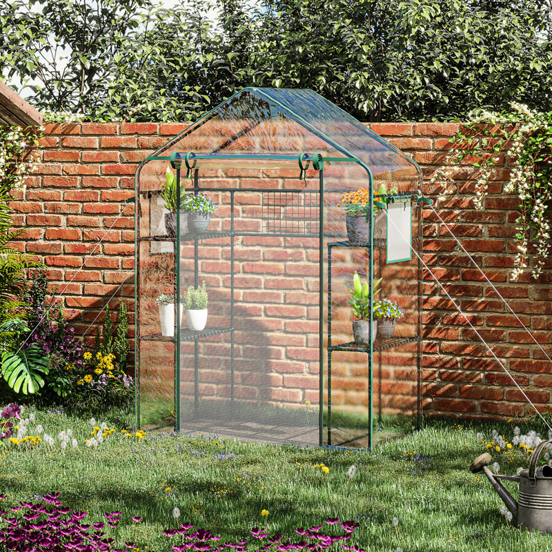 Walk-In Greenhouse - 3 6 tablettes, plantes de froid et de pluie, treillis, moustiquaires, pour mini-fenêtres de porte à usage extérieur, contrôle de l'humidité de la chaleur des plantes