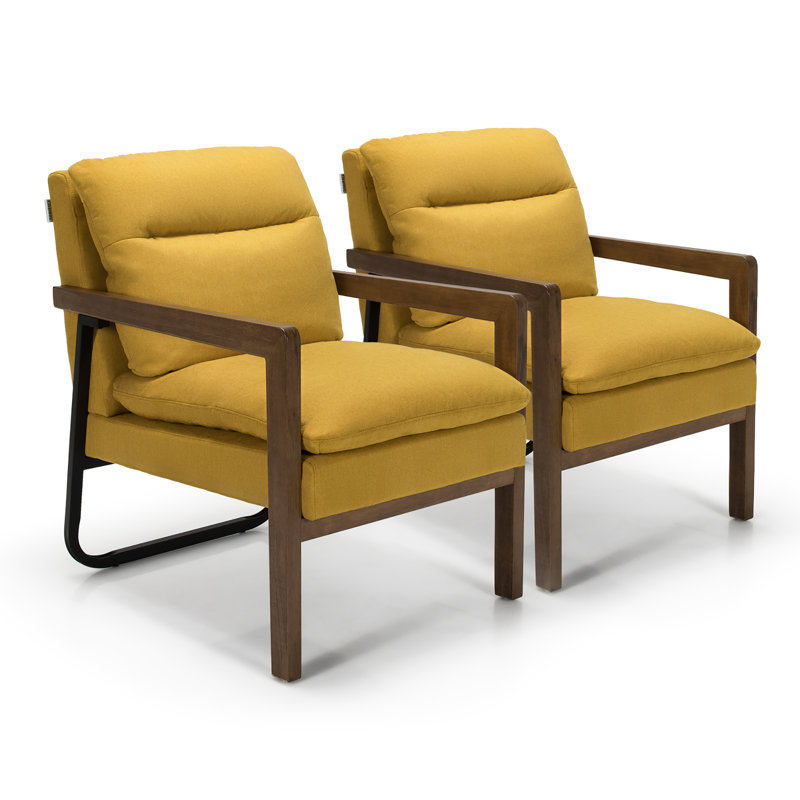Fauteuil l 26,5 po, Lin jaune