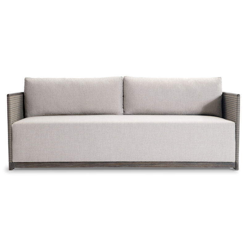 Canapé d'extérieur Rialto - Sur mesure, Lt Grey Chenille Woven Stripe 6023-010