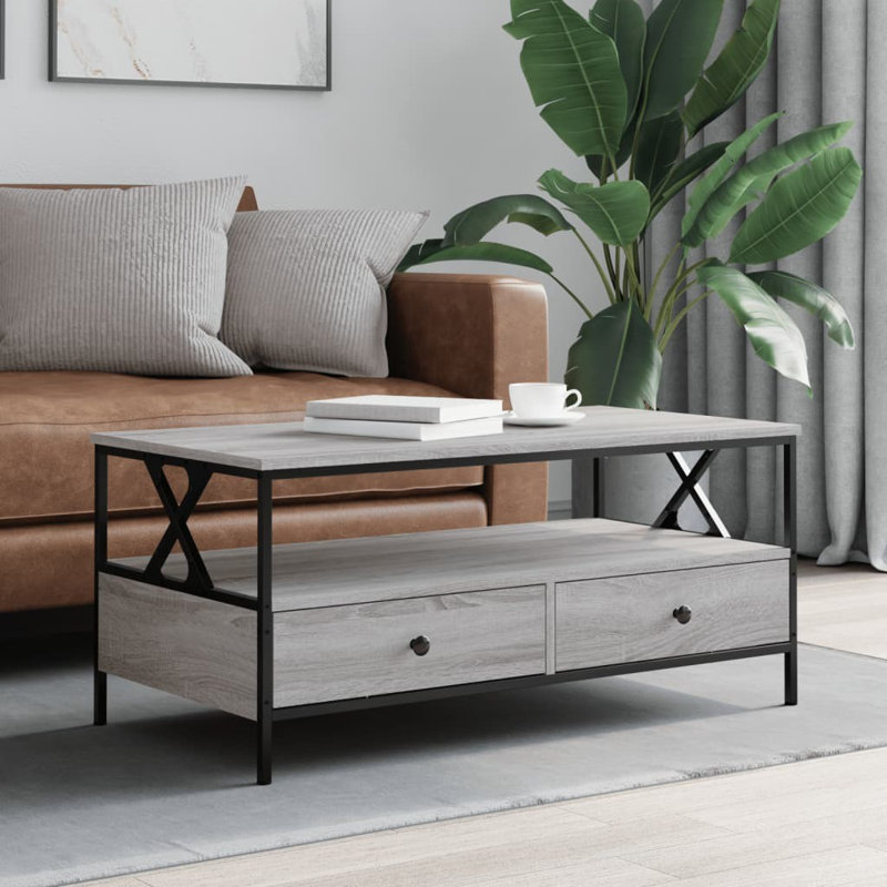 Dismukes 4 Legs Coffee Table, Gray Sonoma
