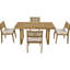 Repas d'extérieur chic en bois avec rembourrage et apparence attrayante pour les chaises de patio, de balcon et de mobilier de jardin