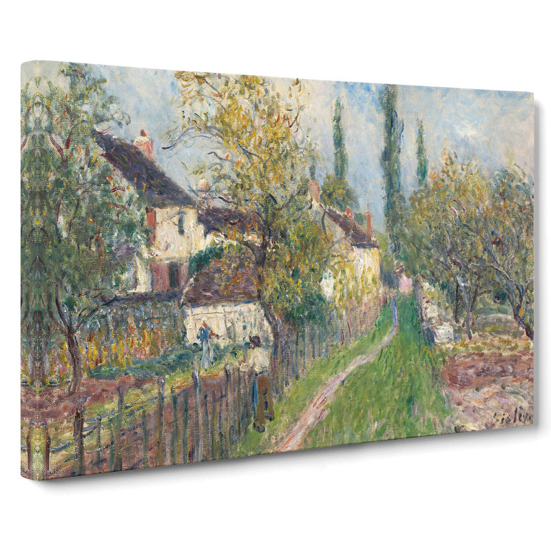 A Pathe At Les Sablons by Alfred Sisley - Wrapped Canvas, 50cm H x 76cm W x 3cm D