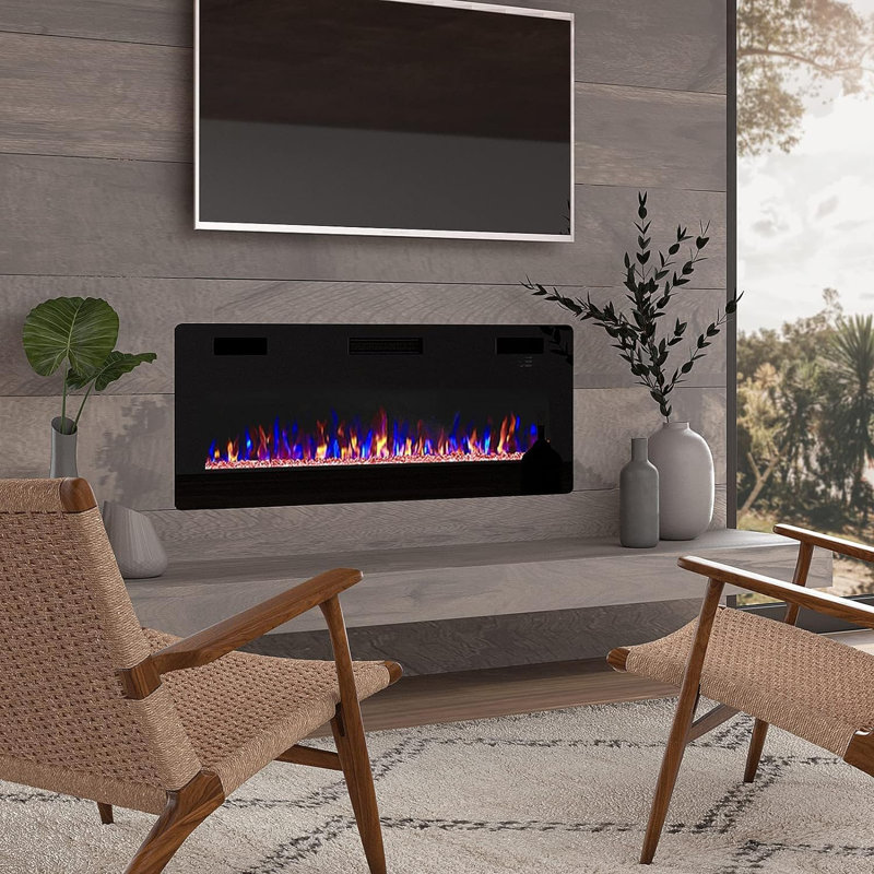Foyer électrique, H 18,11 po x l 50 po x P 3,85 po
