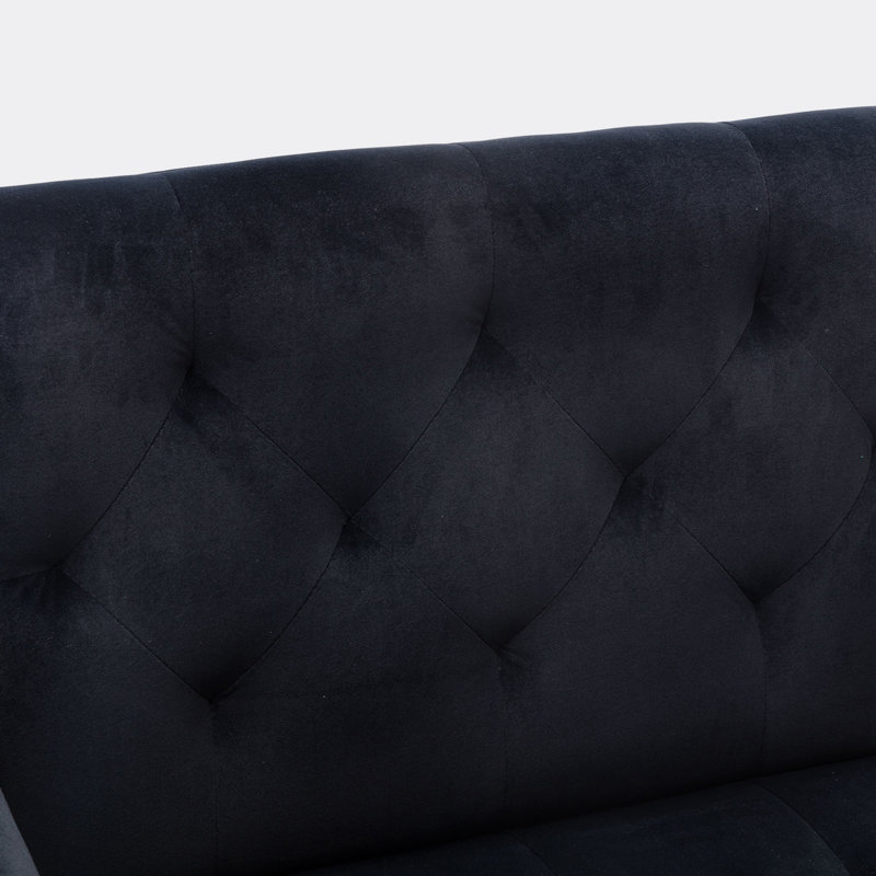 Fauteuil d'appoint, Or, Velours noir