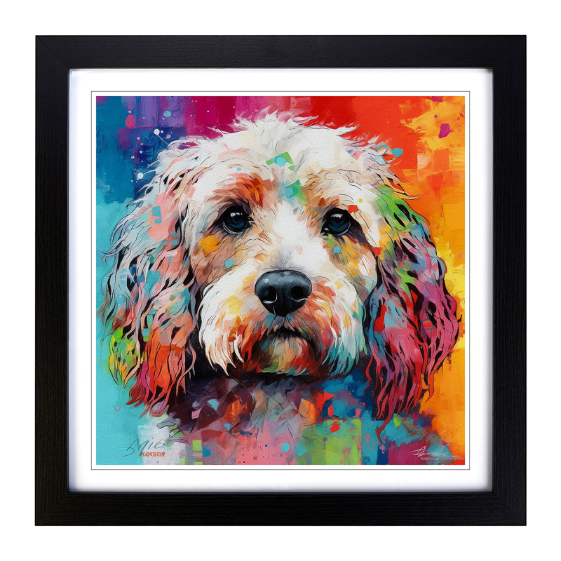 Single Picture Frame Print on Wood, Black