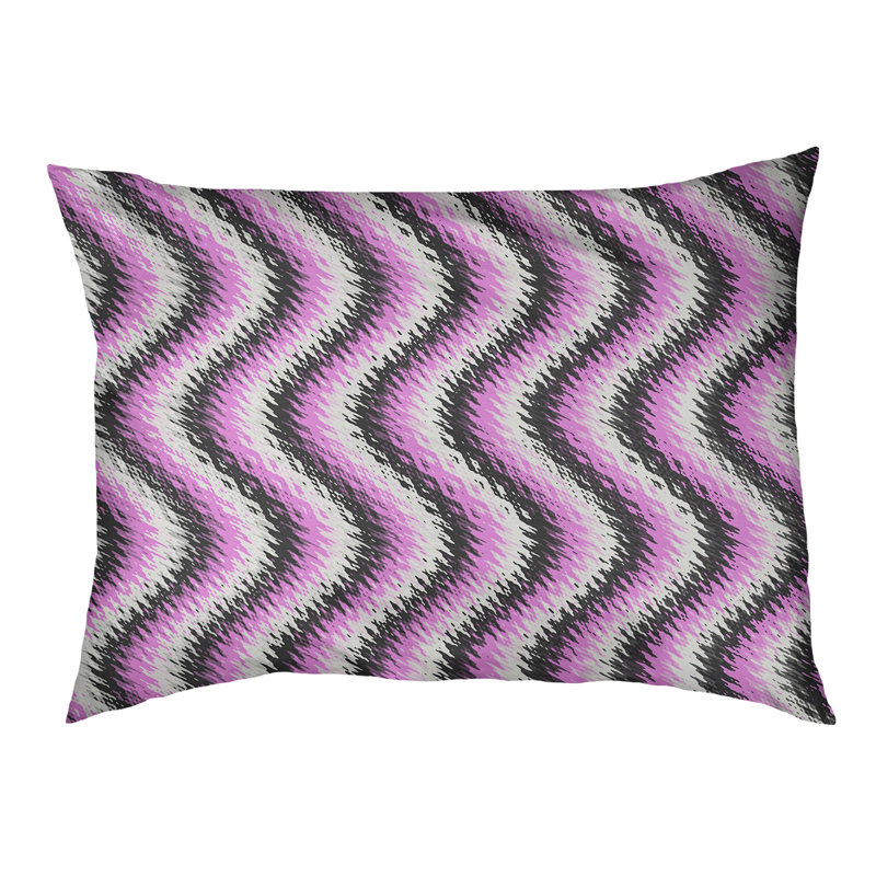 Campion Geometric Polyester Pet Bed, Large (42.5 W" x 32.5" D x 14" H), Black/Purple