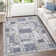 Oriental Machine Washable Rug with Rubber Backing for Living Room Vintage Non-Slip Dining Room Rug Easy-Cleaning Plaid Floor Carpet for Bedroom Hallway Kitchen Office Playroom