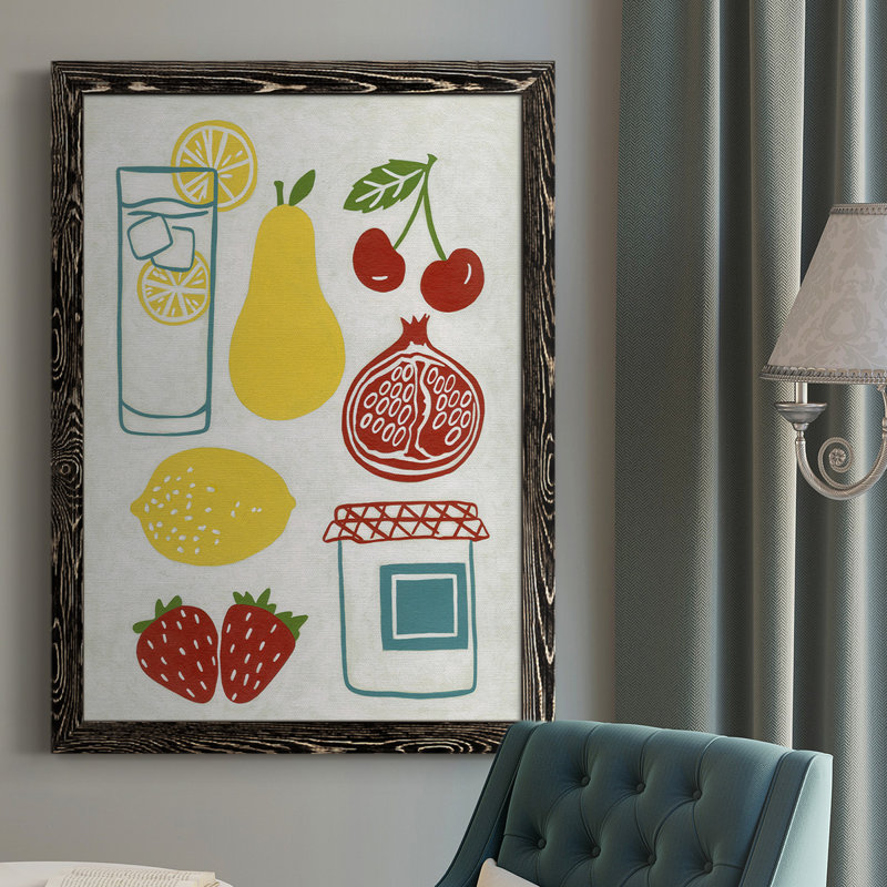 Dimanche pique-nique encadré sur toile, H 37,5 po x l 27,5 po x P 1 po, Noir