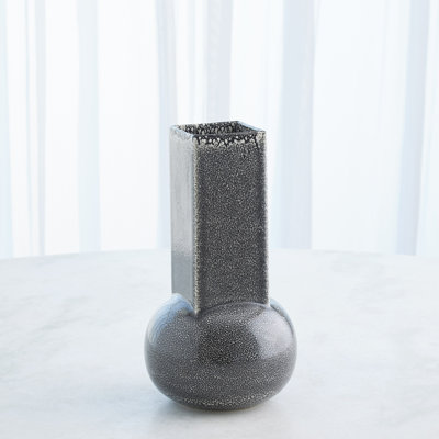 Crocus Vase-Reactive Black-Lg