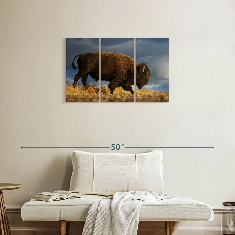 Brampt Walking American Bison, 20" H x 33" W
