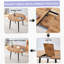 Avec un mécanisme rétractable astucieux, le plateau de table en bois aggloméré et les pieds en métal noir ont une surface lisse et délicate. Le look unique crée la silhouette élégante d'une maison moderne.