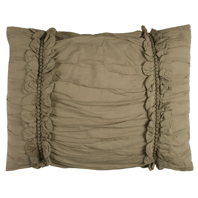 Taie décorative 100% coton Clementine, Standard, Blanc