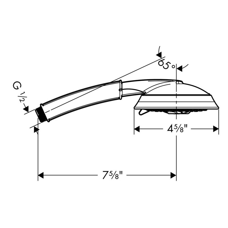 Pomme de douche Raindance C 150, Nickel poli