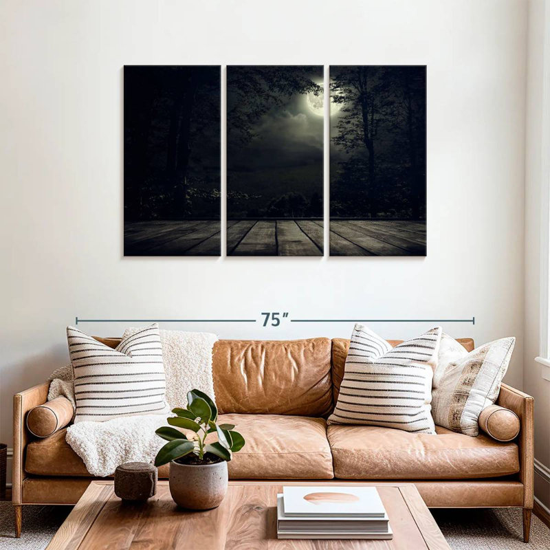 Marvelous Full Moon, 36" H x 57" W