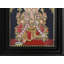 Peinture de Lord Ganesha Tanjore, Chaturbhuja assis | Couleurs traditionnelles avec or 24 carats | Avec cadre