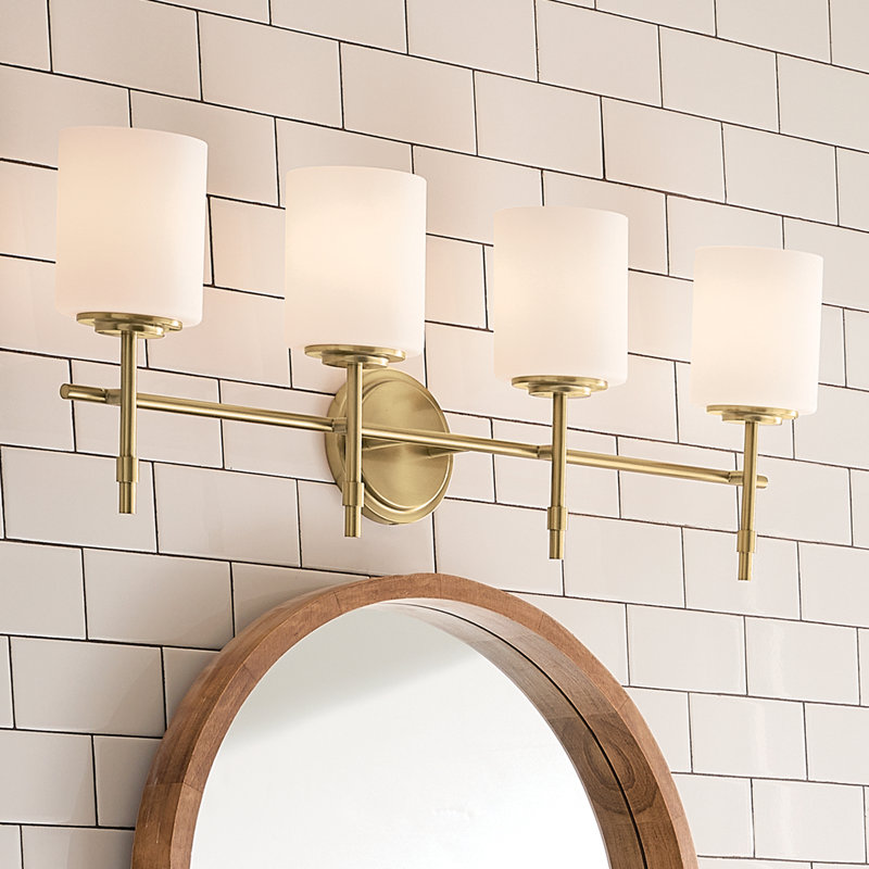 Luminaire de salle de bain, Laiton naturel brossé, 4