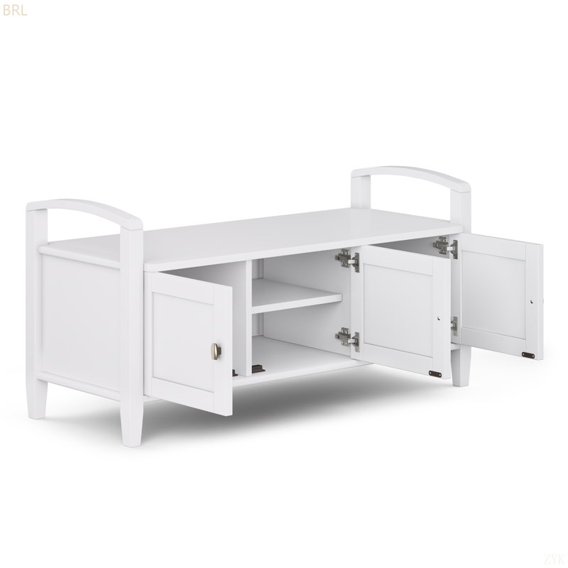 Banc de rangement pour hall d'entrée, Blanc