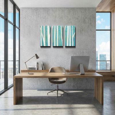 « Bois printanier » de Melissa Averinos, triptyque mural, 91,4 cm x 61 cm