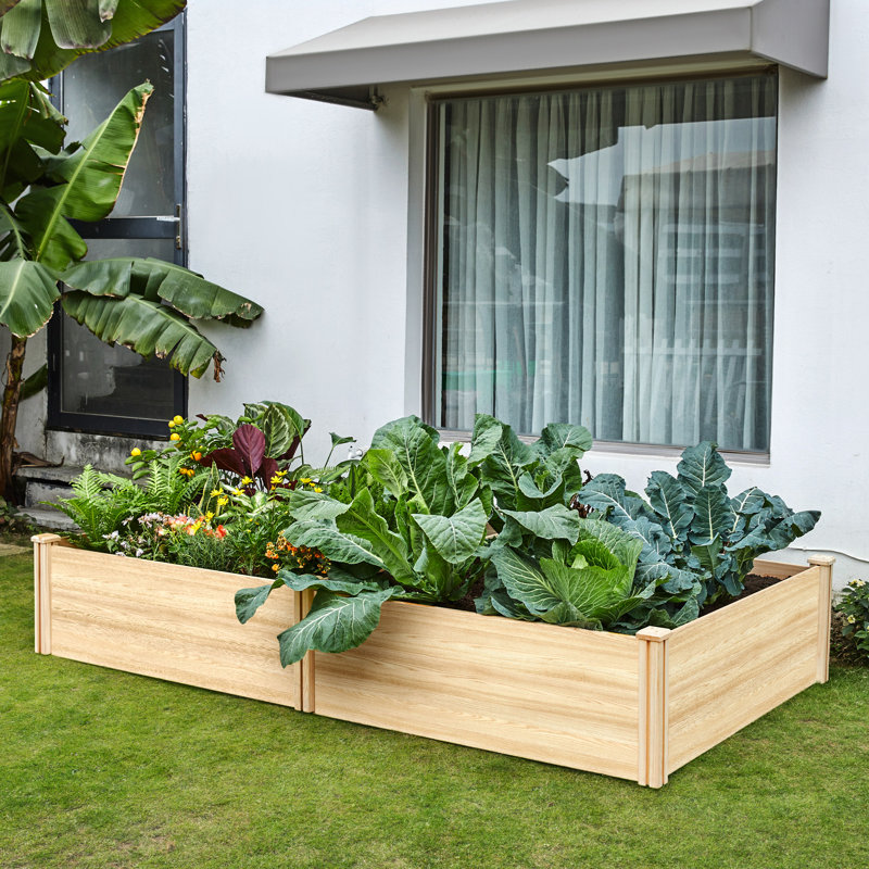 Yadid  Raised Garden Bed, Featuring Drainage Holes, Garden Bed for Vegetables, Flowers, Herbs, Wooden Planters for Balcony, Patio, and Backyard, Easy Assembly, Made of Fir Wood