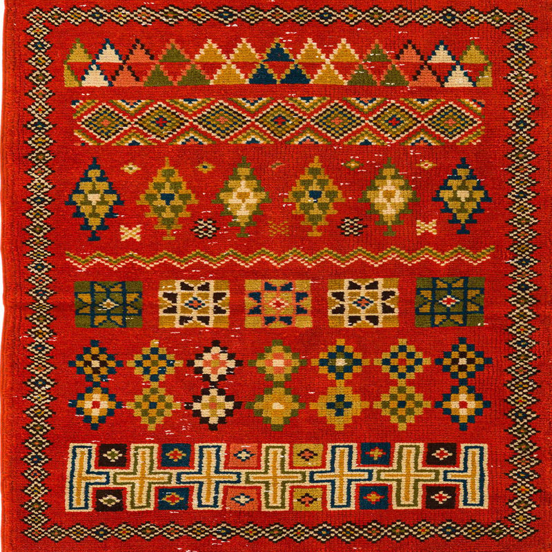 Abstract Indoor Rug, Square 6'