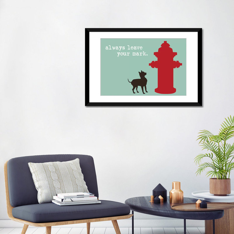 « leave your mark », impression sur toile, Papier d'art encadré noir, Blanc, H 24 po x l 32 po x P 1 po