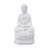 5.5X4.7X11.8" White Sitting Buddha Figure